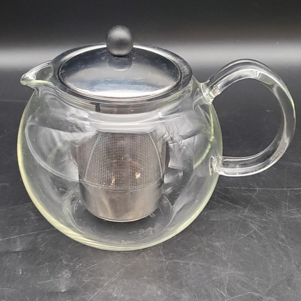 Glass Teapot with Stainless Steel Infuser Clear Loose Leaf Tea Pot